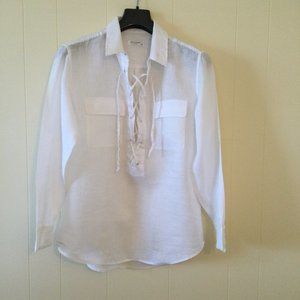 Equipment Femme Knox Linen pullover blouse